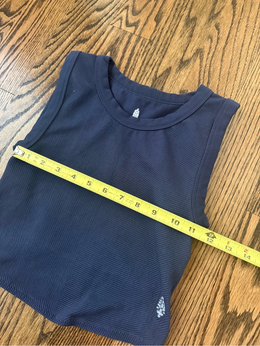 Free people movement free throw navy ribbed tank top XS S - Picture 5 of 9